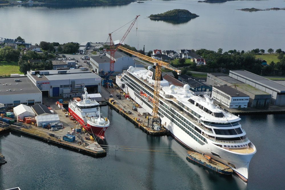 Expeditionsschiff „Viking Polaris“ auf der Vard-Werft in Norwegen