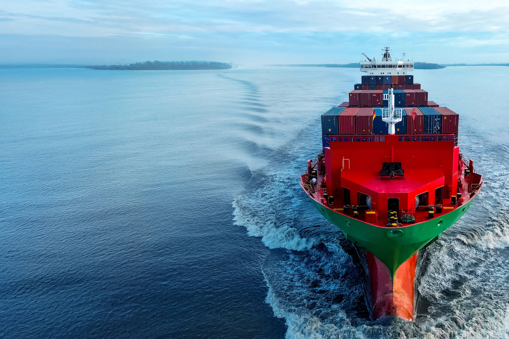 Containerschiff der Reederei Ernst Russ