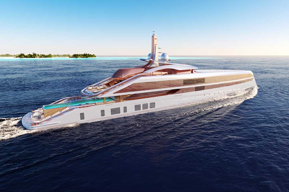 Yacht, Megayacht, Das 114-Meter-Projekt ELF von German Naval Yards